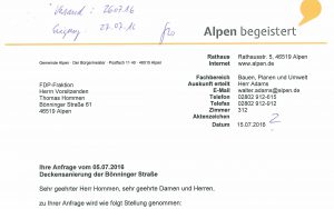 Antwort_Anfrage Instandsetzung Bönninger Straße